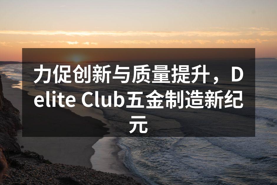 Delite Club新型自动化生产设备